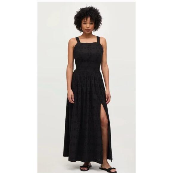 XS Hill House Black Eyelet Addie Maxi Dress NWT